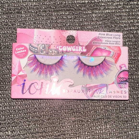 NIB IONI Cowgirl Pink and Blue Faux Mink Lashes - Picture 1 of 1